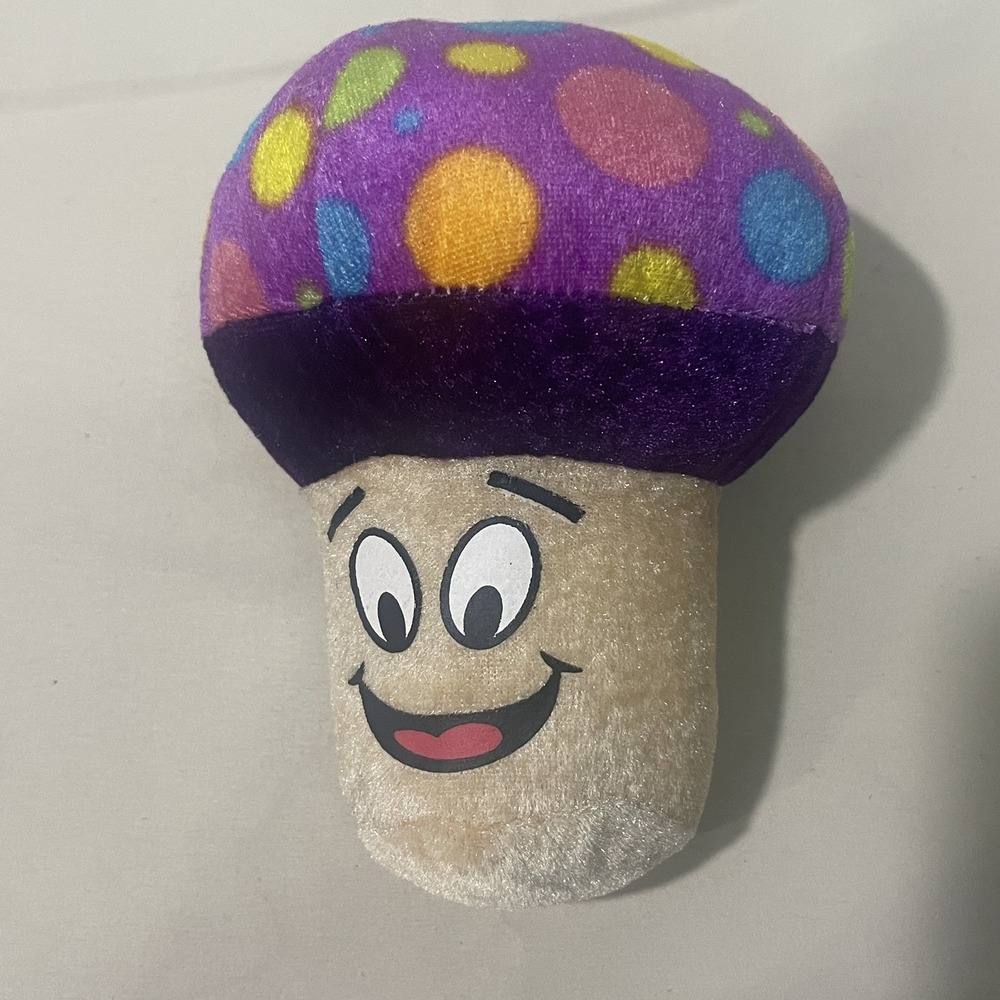 Toy Works -Psychedelic Mushroom Plush 5" Stuffed Toy Purple Polka Dot